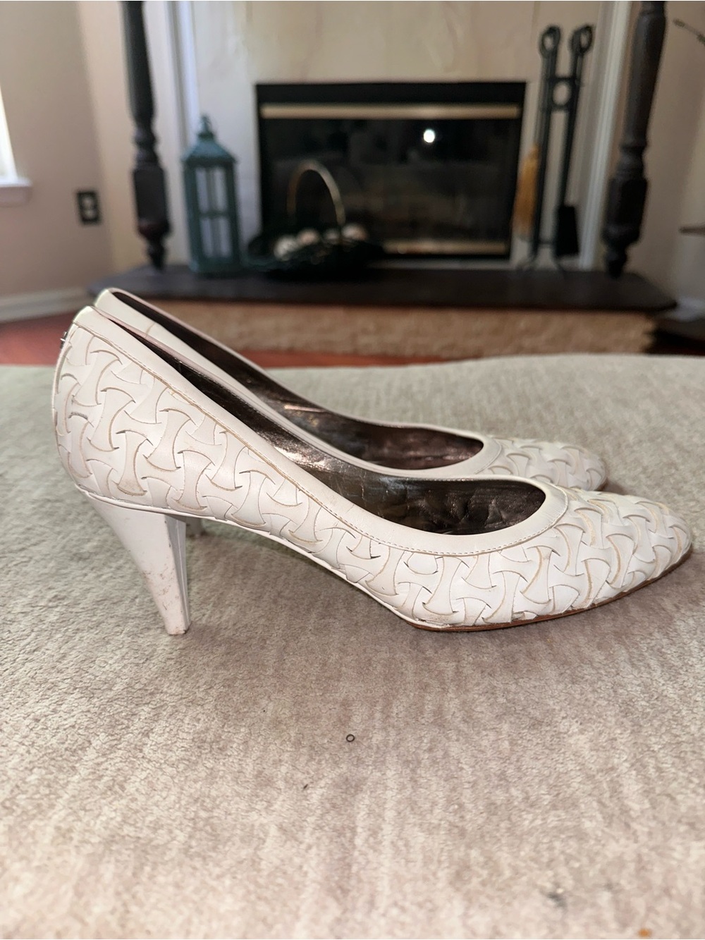 🤍 Authentic Giorgio Armani Woven Heels -size 38🤍